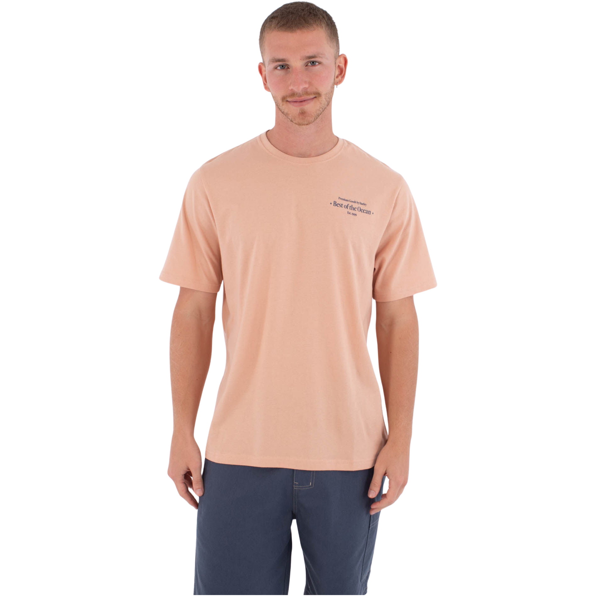 2026 Hurley Mens Printing Press Biriri T-Shirt MTSEUED0002619 - Beach Clay